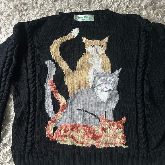 Vintage 1980s Susan Vale hand knit pullover crewneck sweater. - Picture 8 of 10